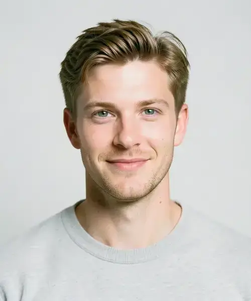 Portrait of Hugo Bennett, photography and content lead